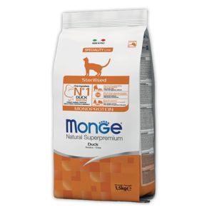 MONGE Speciality Line Cat - Monoprotein Sterilised Duck - Монопротеиновый сухой корм для стерилизованных кошек Только утка