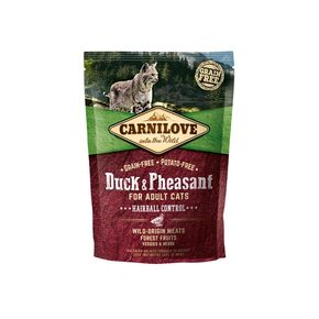 Carnilove Duck & Pheasant for Adult Cats - Hairball Control -беззерновой корм с мясом утки и фазана для вывода комков шерсти у взрослых кошек.