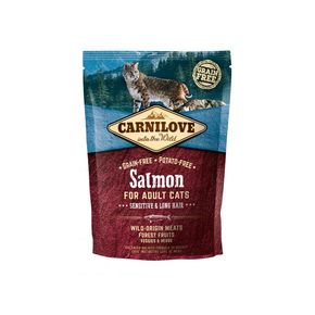 Carnilove Salmon for Adult Cats - Sensitive & Long Hair беззерновой корм с лососем для взрослых кошек.