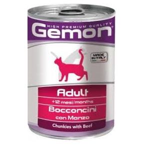 Gemon Cat Adult Beef Консервированный корм для кошек кусочки (говядина) 415 гр