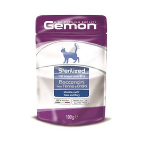 Gemon Pouch Cat Sterilised Tuna/Dory Влажный корм для стерилизованных кошек (пауч) тунец/дори.