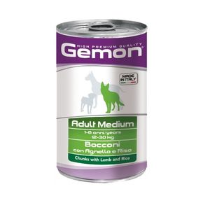 GEMON DOG MEDIUM ADULT LAMB/RICE Консервированный корм для собак средних пород (ягненок/рис) 1250 гр