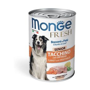 MONGE FRESH SENIOR TURKEY/VEGET Консервированный корм для пожилых собак индейка/овощи