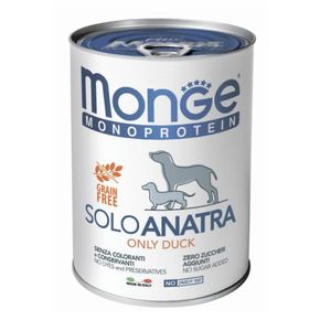 MONGE DOG SOLO DUCK Монопротеиновый консервированный корм для собак с уткой.