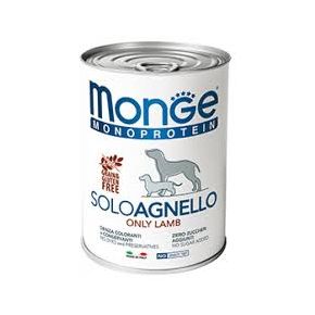 MONGE DOG SOLO LAMB Монопротеиновый консервированный корм для собак с ягненком