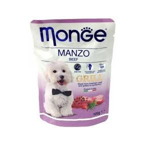 MONGE GRILL POUCH BEEF Влажный корм для собак с кусочками говядины