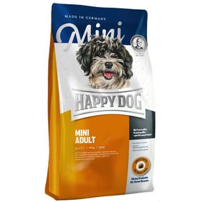 Happy Dog Mini Adult (домашняя птица, лосось, морская рыба, ягненок) - корм для собак миниатюрных пород старше 12 месяцев.