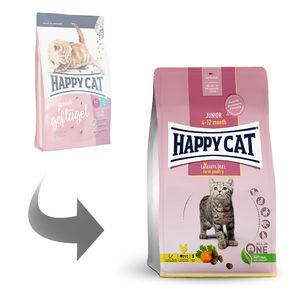 Happy Cat Young Junior Land-Geflügel 36/18,5 для котят с птицей, без злаков от 4-12 месяцев