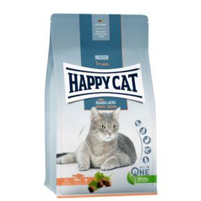 Happy Cat Indoor Atlantik-Lachs (Лосось) 34/12 - для взрослых кошек, живущих дома с лососем
