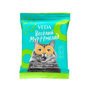 Лакомство Веселый Мур-р-рмелад с кошачьей мятой - Съедобная игрушка для кошек.