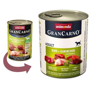Animonda Gran Carno Adult Rind & Kaninhen (Говядина,кролик, травы) Консервы для взрослых собак.