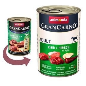 Animonda Gran Carno original Adult Rind & Hirsch mit Apfel (Говядина, оленина, яблоко) Консервы для взрослых собак.