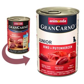 Animonda Gran Carno original Junior Rind & Putenherzen (Говядина, сердце индейки) - консервы для щенков