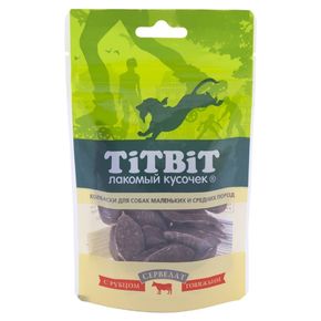 TitBit Сервелат с рубцом говяжьим для собак маленьких и средних пород 40 гр