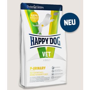 Happy Dog VET Diet P-Urinary диета для собак при лечении и профилактике мочекаменной болезни (струвиты, оксалаты).