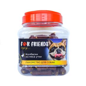 Лакомство For Friends Колбаски из мяса утки, 500 г