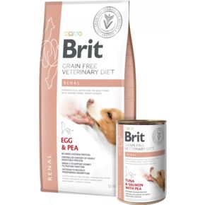 Brit VET DIET VDD Renal Egg & Pea беззерновая диета при почечной недостаточности и заболевании почек для собак