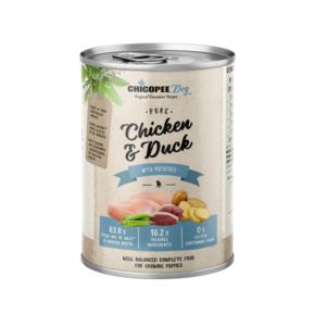 Сhicopee PUPPY dog Chicken & Duck with Potato - консервированный корм для щенков с курицей, уткой и картофелем