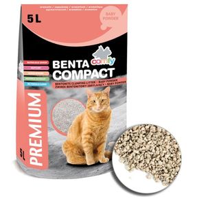 Наполнитель комкующийся COMFY BENTA Compact Baby powder с ароматом детской присыпки