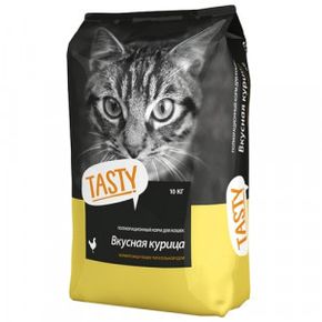 TASTY (Тэсти) - корм сухой для взрослых кошек с курицей