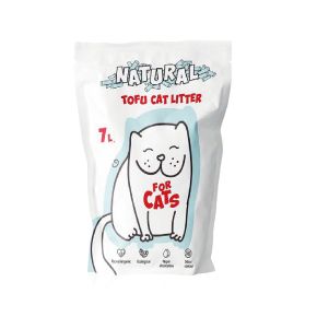 Наполнитель FOR CATS Tofu Natural комкующийся без запаха, 7л