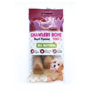 Gnawlers д/с с говядиной для очистки зубов Bone Beef (размер 11 см, 2 шт, уп.пакет), 90 гр