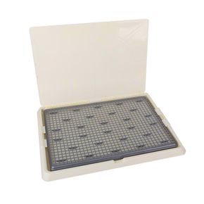 Туалет для cобак Laptop со столбиком, сеткой и крышкой