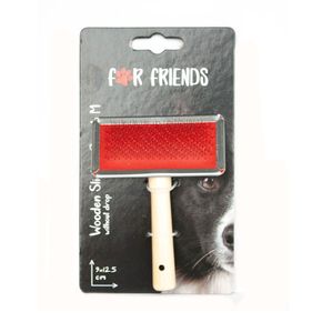 Пуходерка For Friends металлическая с деревянной ручкой (без капли)