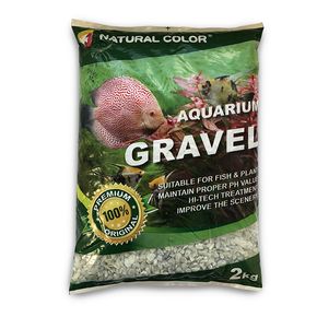 Гравий для аквариумов Natural color натуральный зеленый, 4-6 мм, 2 кг