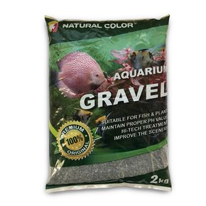Гравий для аквариумов Natural color натуральный черный 2 кг