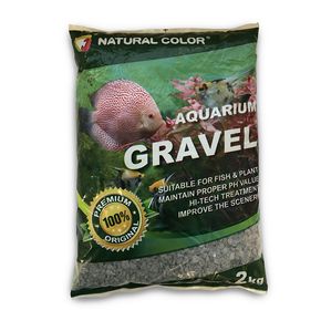 Гравий для аквариумов Natural color натуральный черный 2 кг
