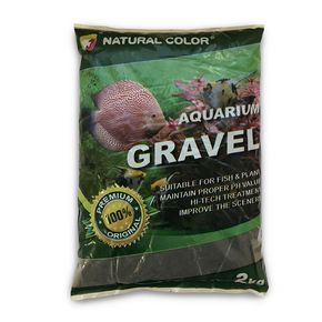 Гравий для аквариумов Natural color натуральный черный 2 кг