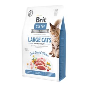 Brit Care Cat Grain Free Large cats Power & Vitality «Сила и Энергия» - гипоаллергенный корм со свежим мясом утки для взрослых кошек крупных пород