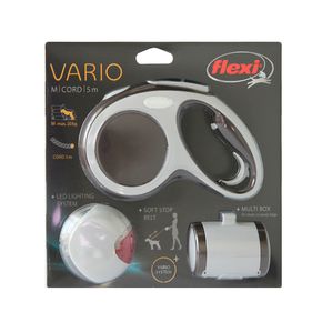 Комплект Рулетка Flexi Vario M трос 5м, 20 кг + Фонарик LED + Multi Box