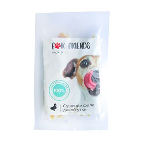 Лакомство For Friends для собак Сушеное филе дикой утки, 50 гр.