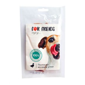 Лакомство For Friends для собак Полоски из мяса утки, 50 гр.