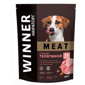 Winner Meat Корм сухой с нежной телятиной для взрослых собак мелких пород