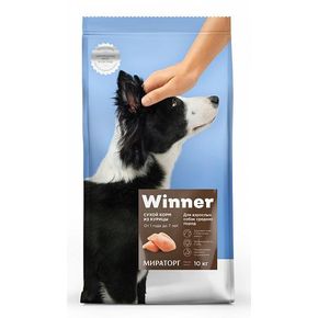 Winner Meat Корм сухой для взрослых собак средних пород из курицы