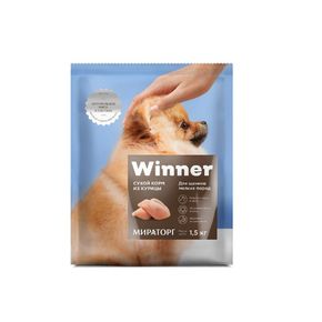 Winner Meat Корм сухой для щенков мелких пород из курицы