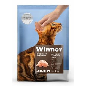 Winner Корм сухой для взрослых кошек всех пород из курицы