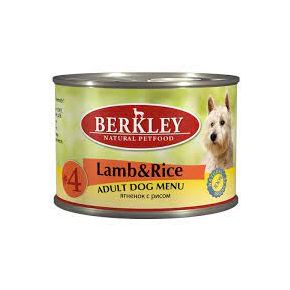 Berkley Adult Lamb & Rice №4- Консервы Беркли для взрослых собак ягненок с рисом