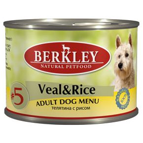 Berkley ORIGINAL Adult Veal & Rice №5- Консервы Беркли для взрослых собак телятина с рисом