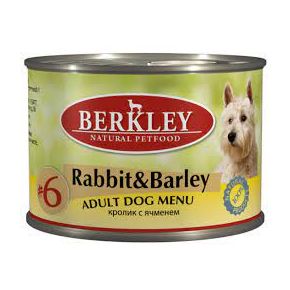Berkley Adult Rabbit & Barley №6- Консервы Беркли для взрослых собак кролик с ячменем