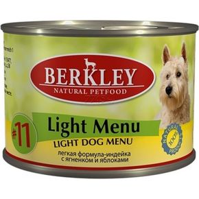 Berkley Adult Light Menu - Консервы Беркли для взрослых собакс чувствительным пищеварением и собак с избыточным весом