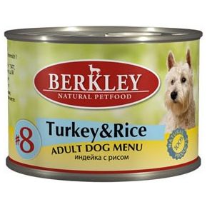 Berkley ORIGINAL Adult Turkey & Rice №8- Консервы Беркли для взрослых собак c индейкой и рисом