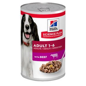 Hill's Science Plan Adult 1-6 with BEEF Корм влажный для взрослых собак с говядиной 370 гр