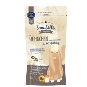 Bosch Sanabelle Crispies with Chicken & Milk ХРУСТЯЩИЕ ПОДУШЕЧКИ КУРИЦА С МОЛОКОМ, 55 гр.