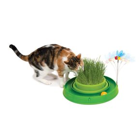 Catit игровой круг с мини-садом с травой зеленый