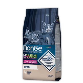 MONGE BWild Cat - Low Graine Kitten GOOSE - Корм для котят с гусем (Низкозерновой)