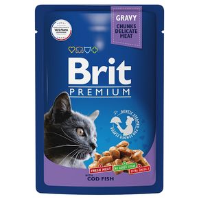 Паучи Brit Premium Cod Fish pouch Треска в соусе 85 гр